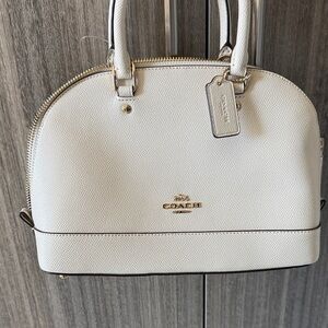 Coach Cream Leather Dome Satchel